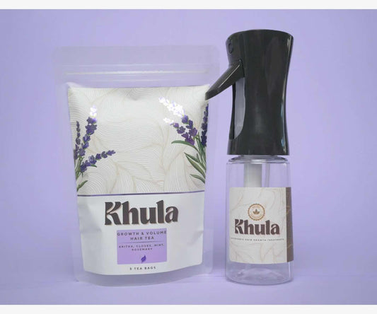 Ayurvedic Growth & Volume Hair Tea with Hair Mist Spray Bottle Combo